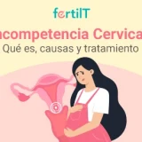 imagen de mujer embarazada con dudas sobre su embarazo. También incluye texto donde se habla de la incompetencia cervical